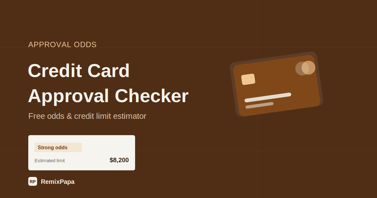 credit card approval checker calculator